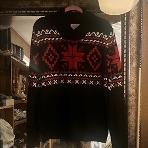 St John’s Bay fair isle cowl neck sweater